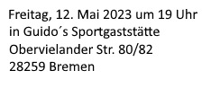 Einladung Jahreshauptversammlung